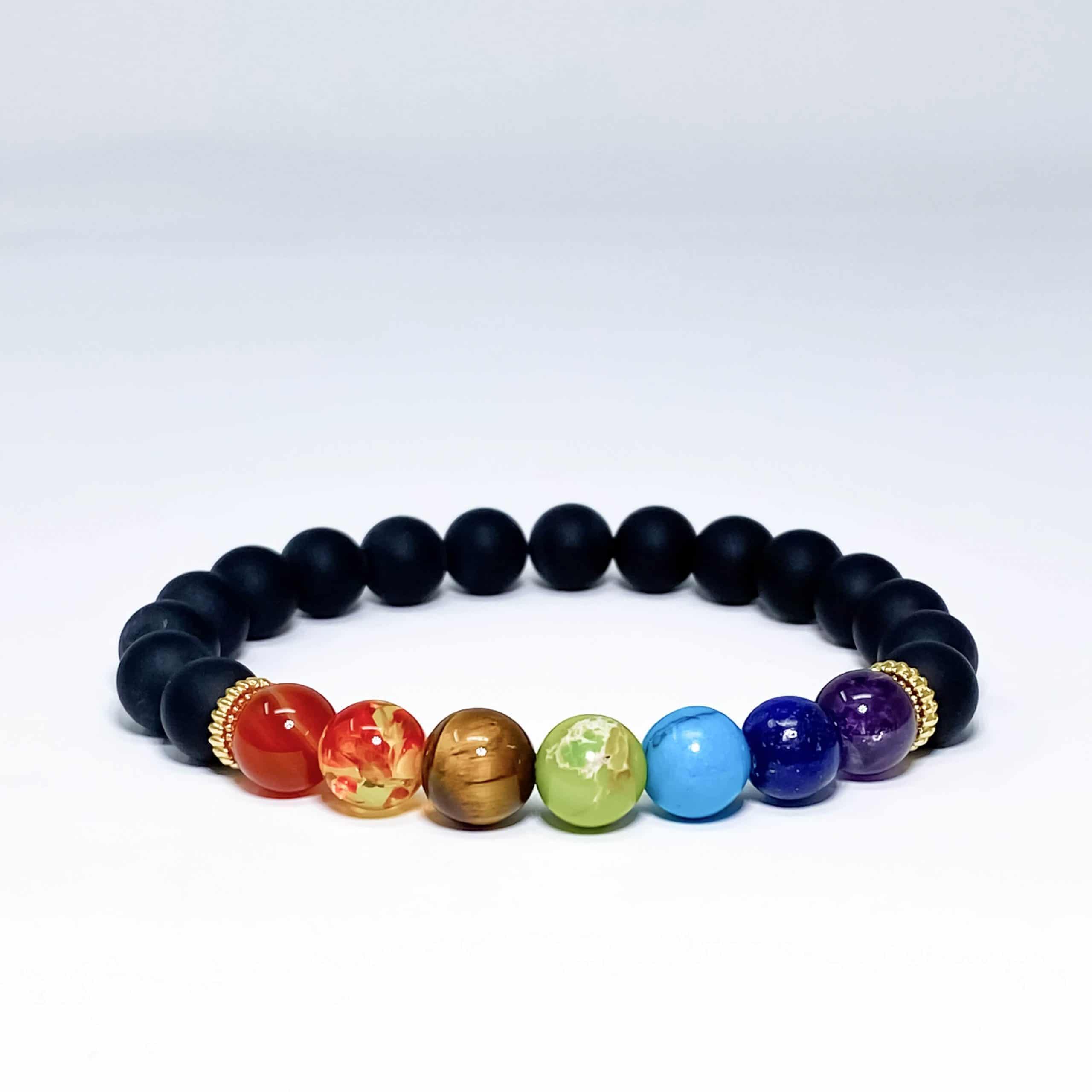 Mens Onyx Chakra Bracelet - Image 2