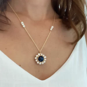 Kyanite Necklace Pearl Necklace