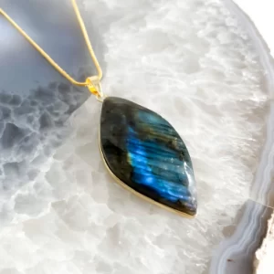 Leaf Labradorite Necklace