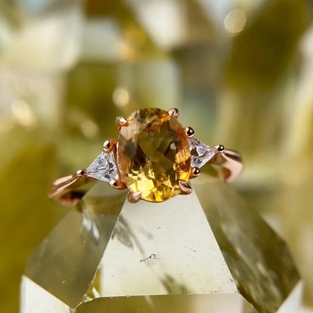Citrine Ring – 14K Rose Gold - Image 2