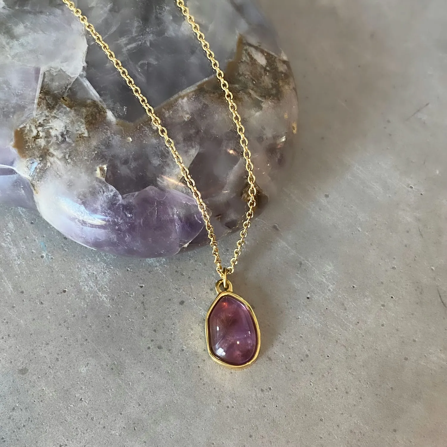 Amethyst Pendant Necklace - Image 2